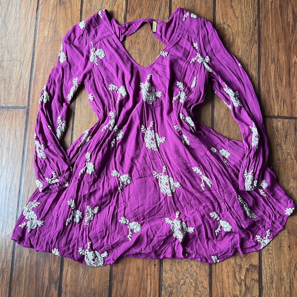 Free People Purple Floral Dress